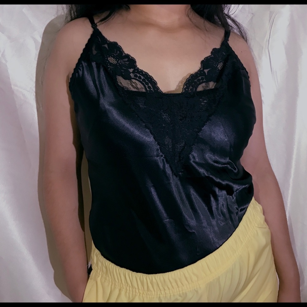 Black lace cami